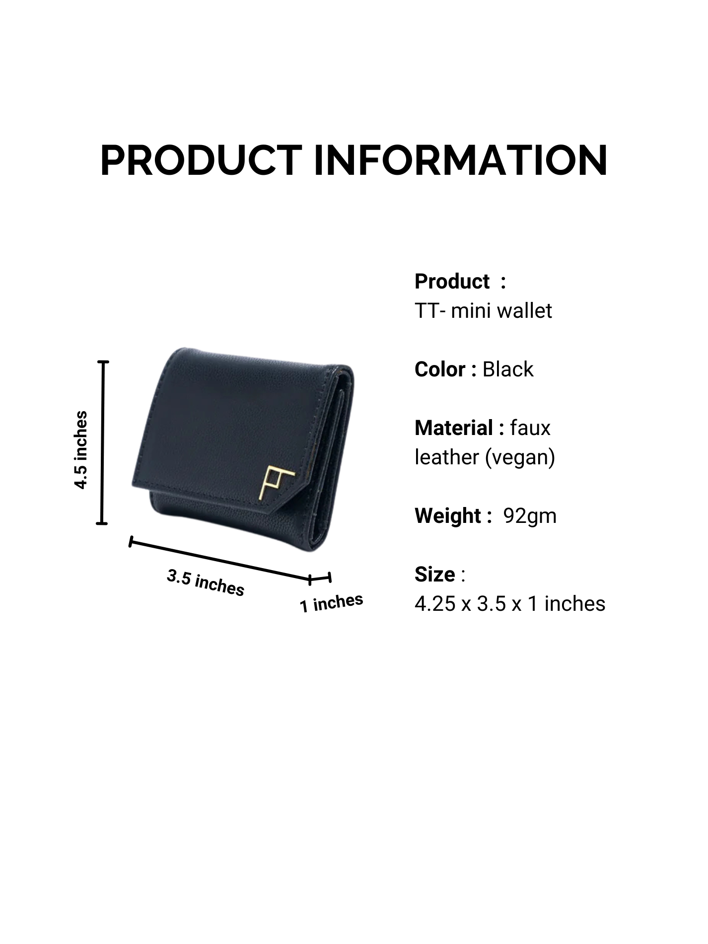 TT Mini Wallet: Black