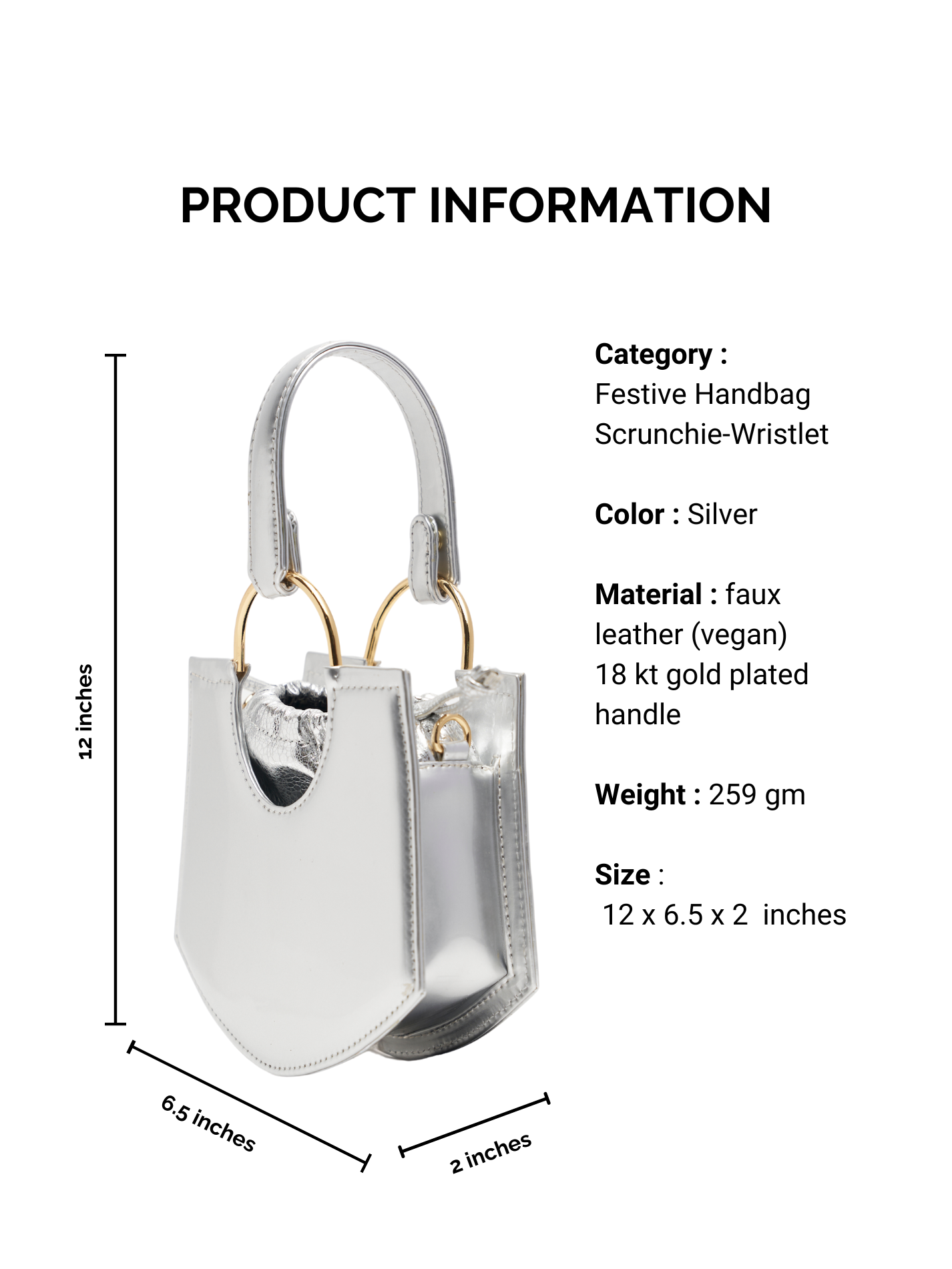 Silver Scrunchie Wristlet