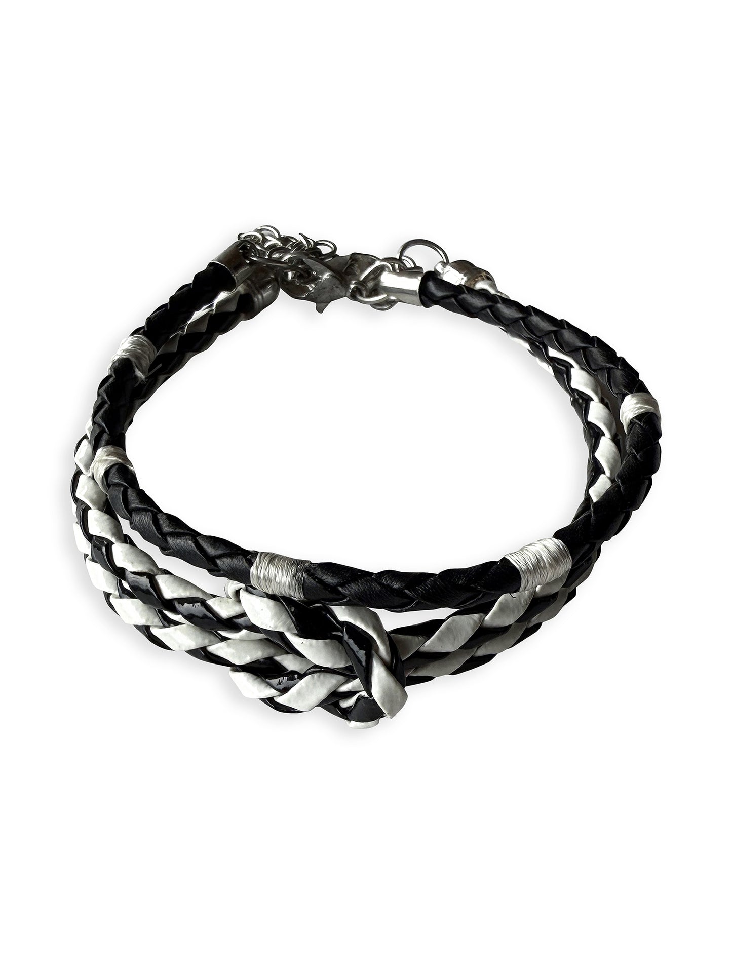 Black & White Vegan Leather Band