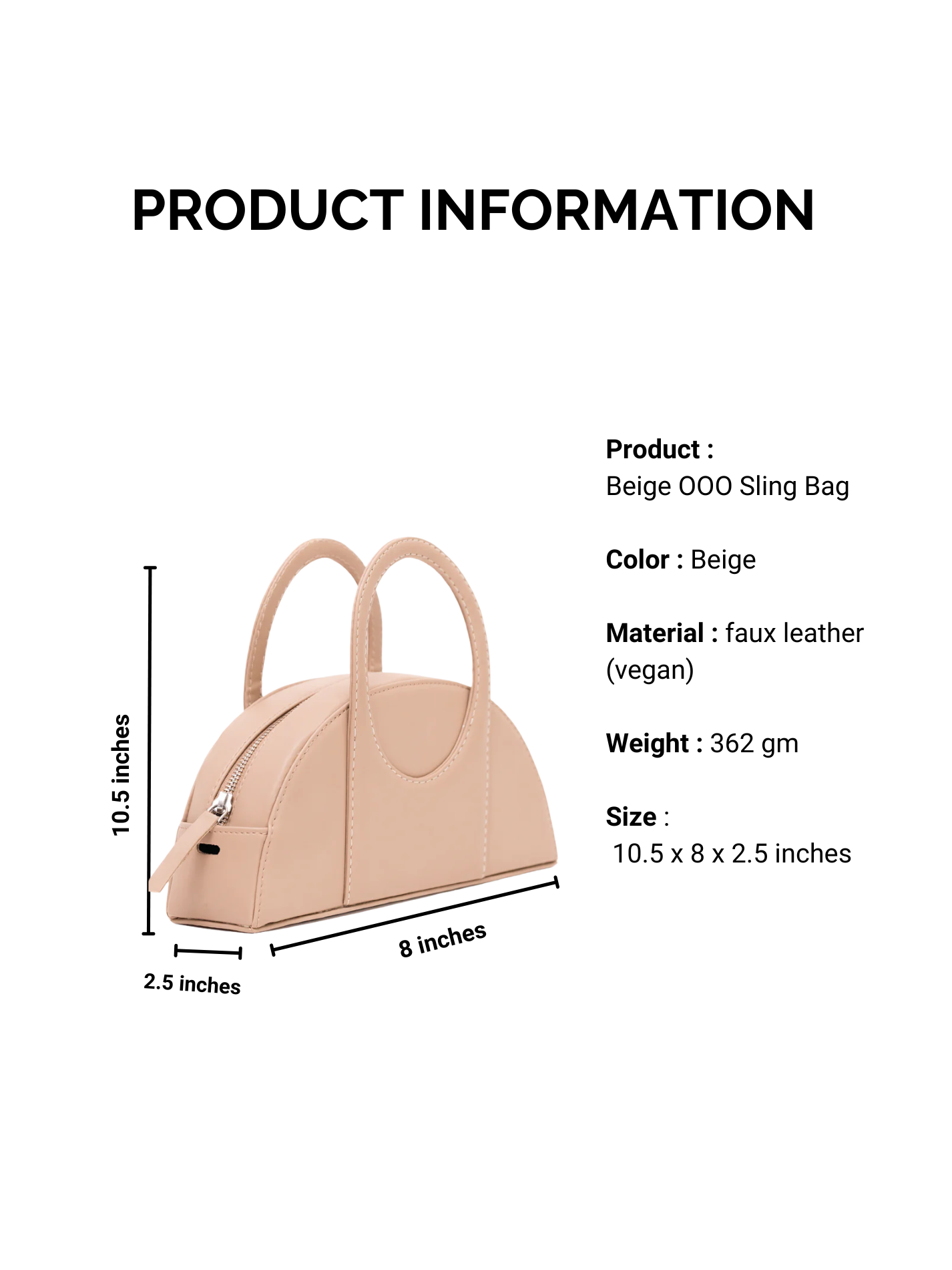Beige OOO Sling Bag