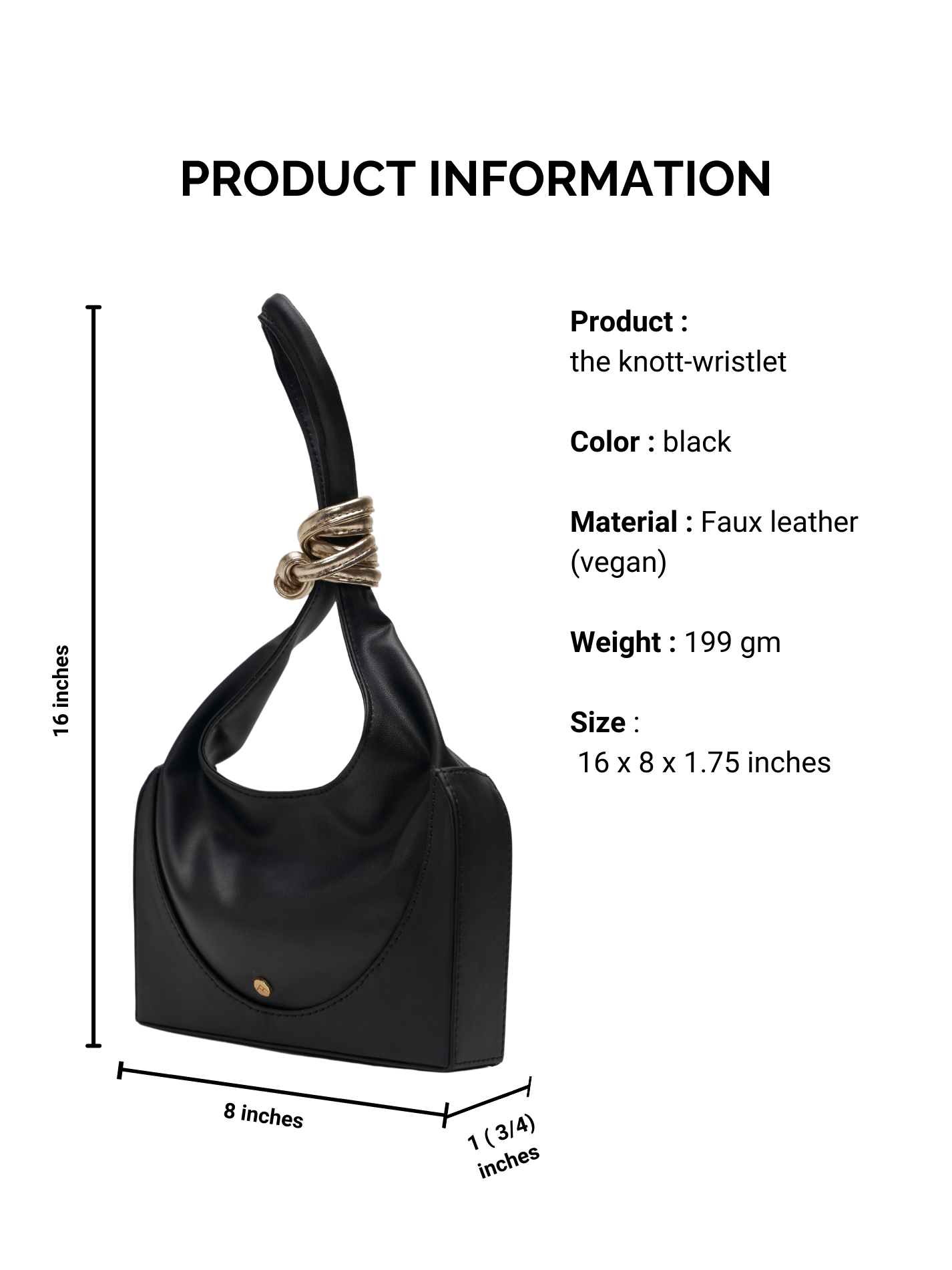 The knott wristlet - Black