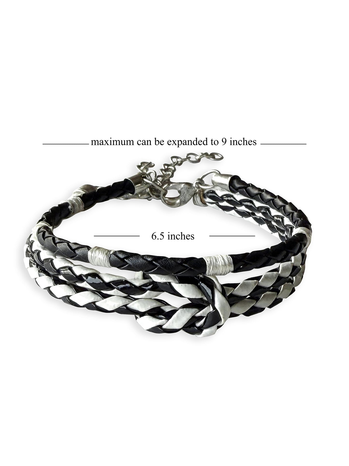 Black & White Vegan Leather Band