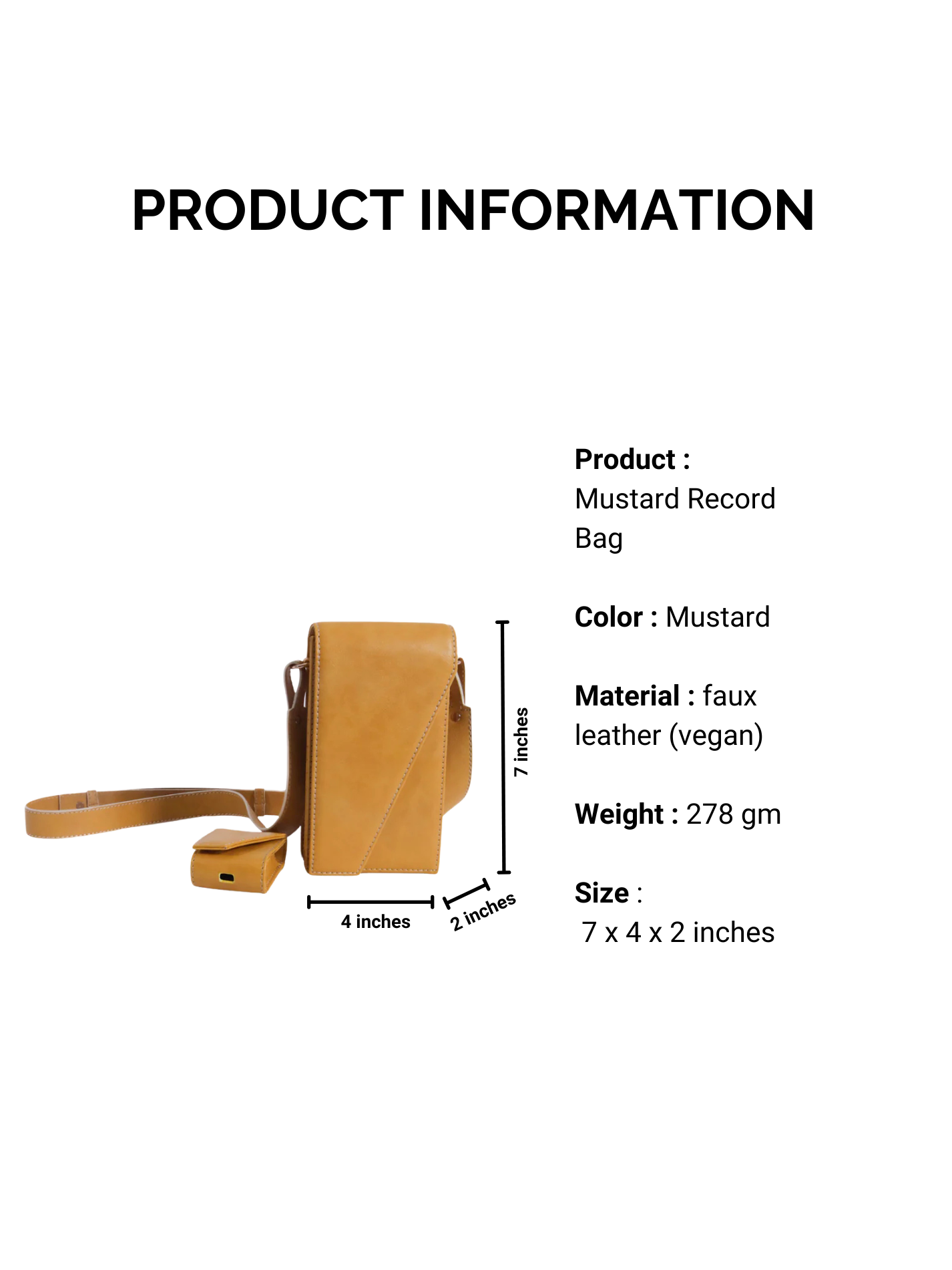 Mustard Record Bag
