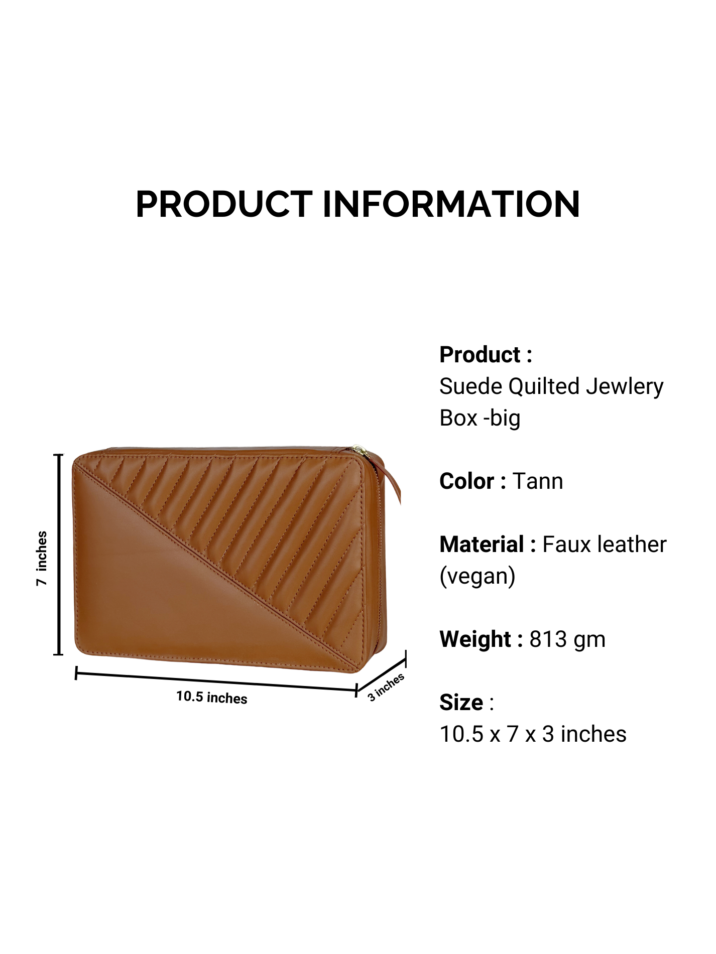 Tann Quilted Jewelry Box : big