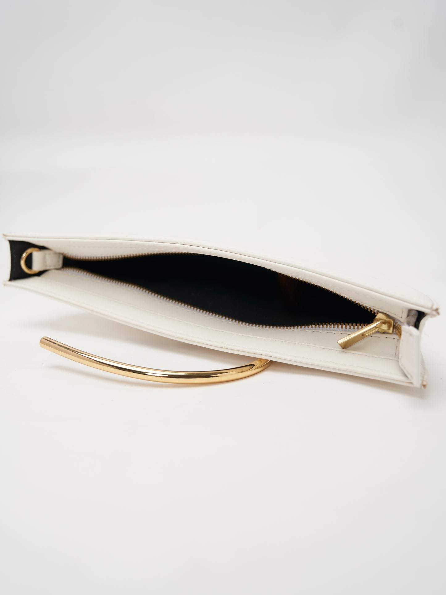 Gold Arch Handbag - White