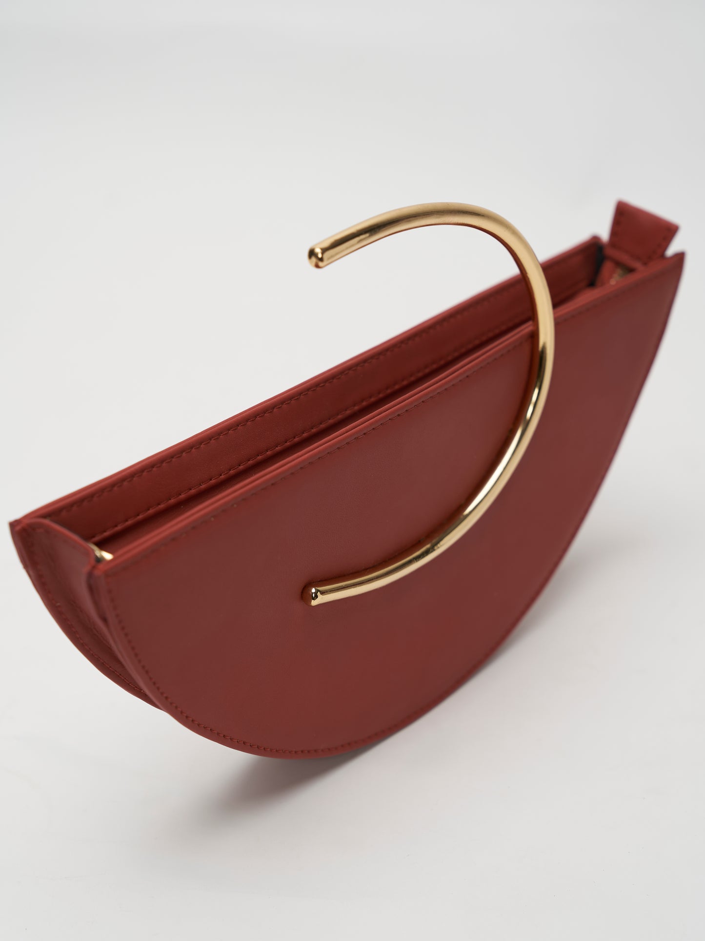 Gold Arch Handbag - Berry