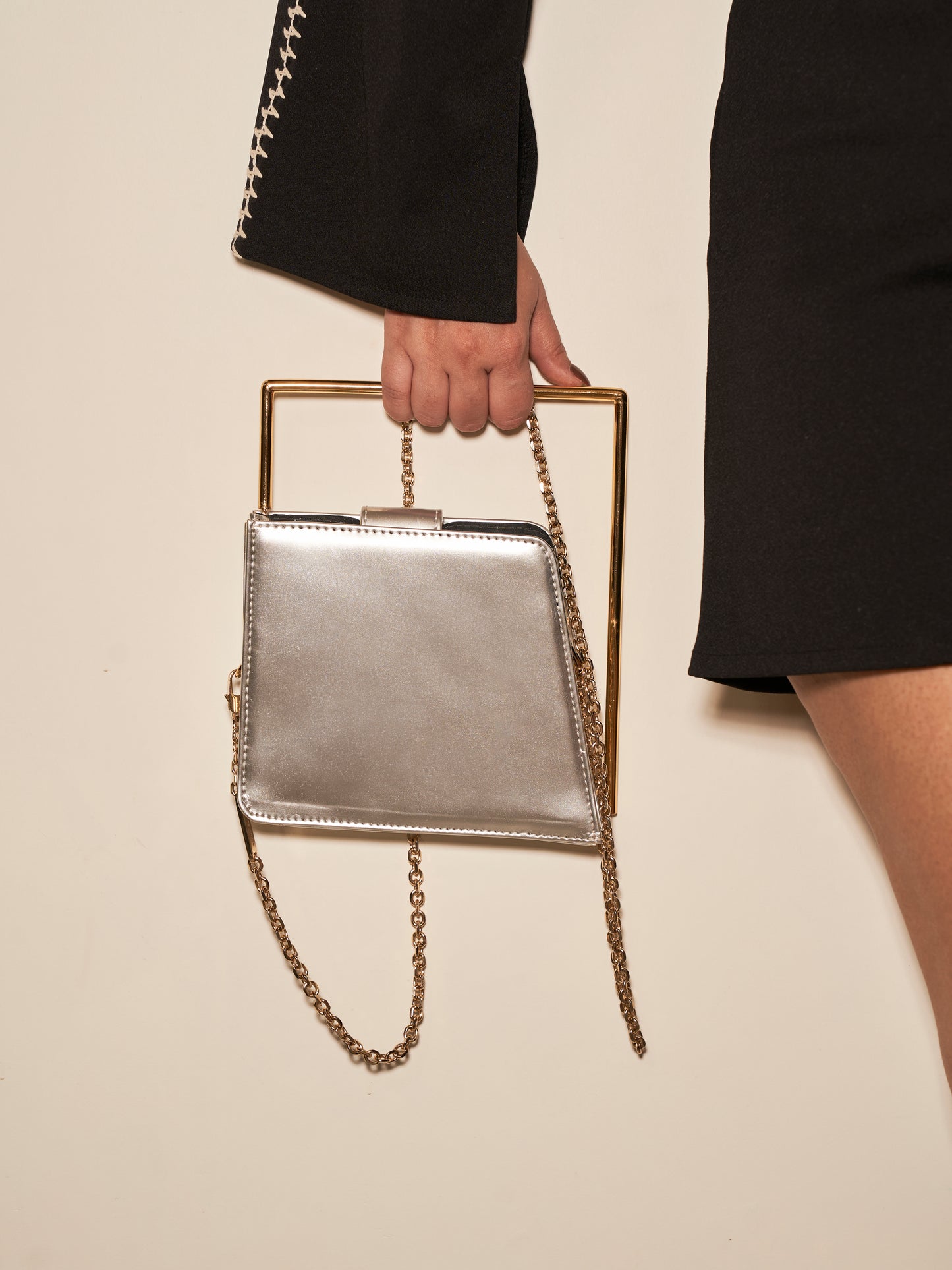 The frame handbag - Silver