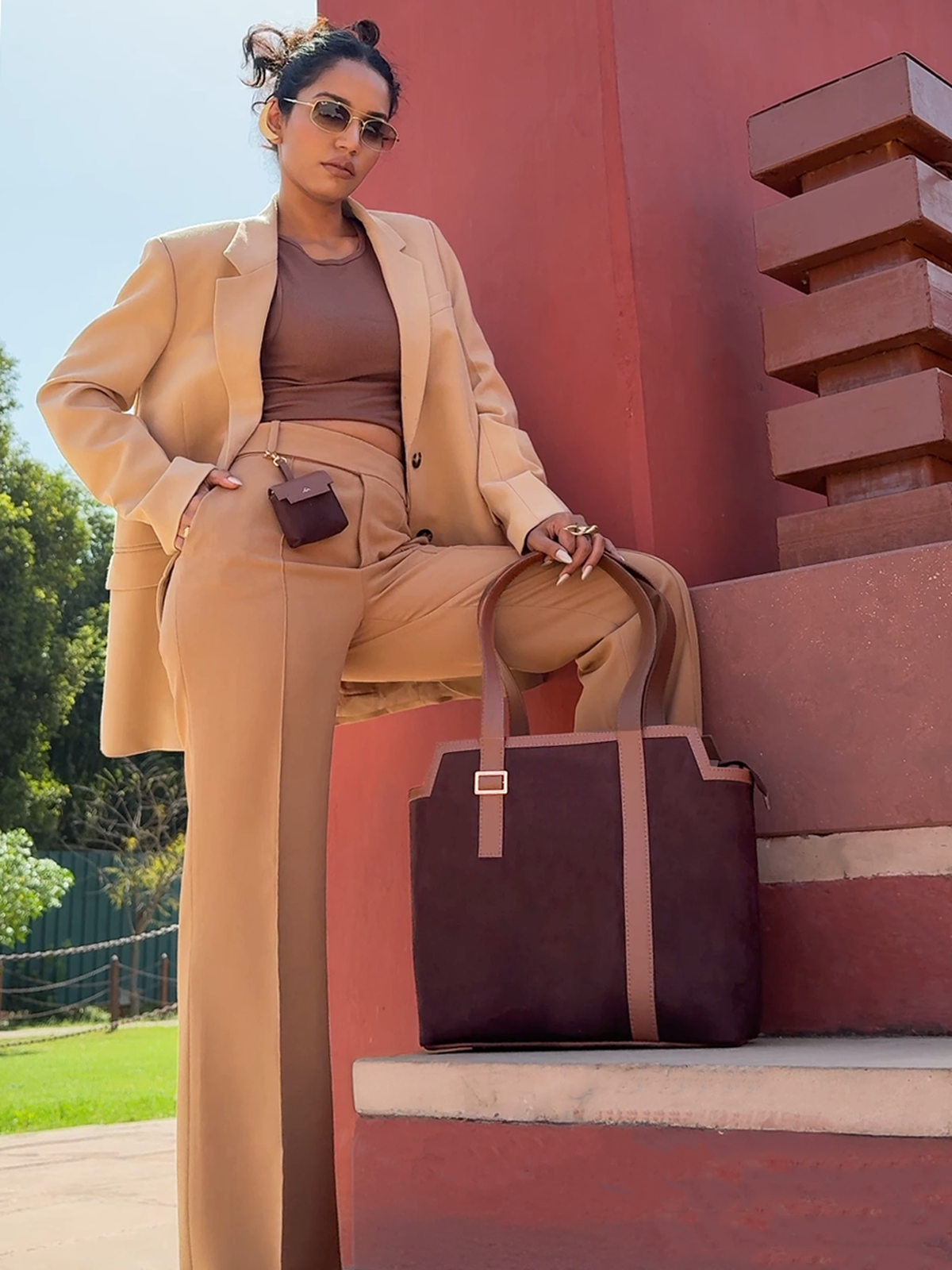 The Brown Cascade Tote Bag