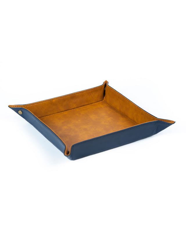 The Desk Tray: Blue & Brown