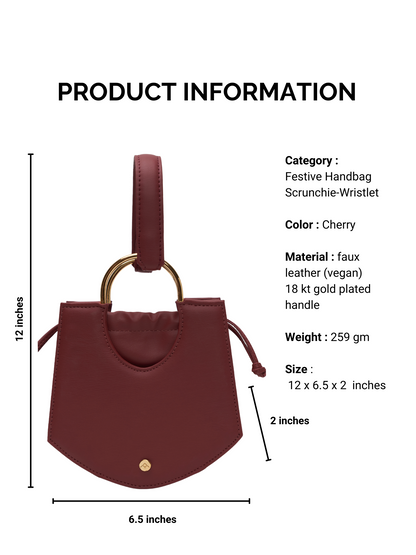 Berry Red Scrunchie Wristlet