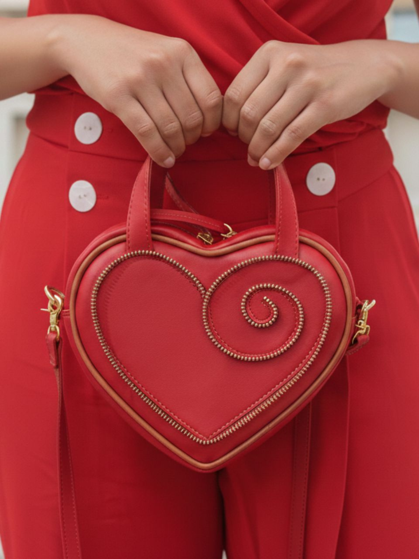 Red Chain Heart Bag