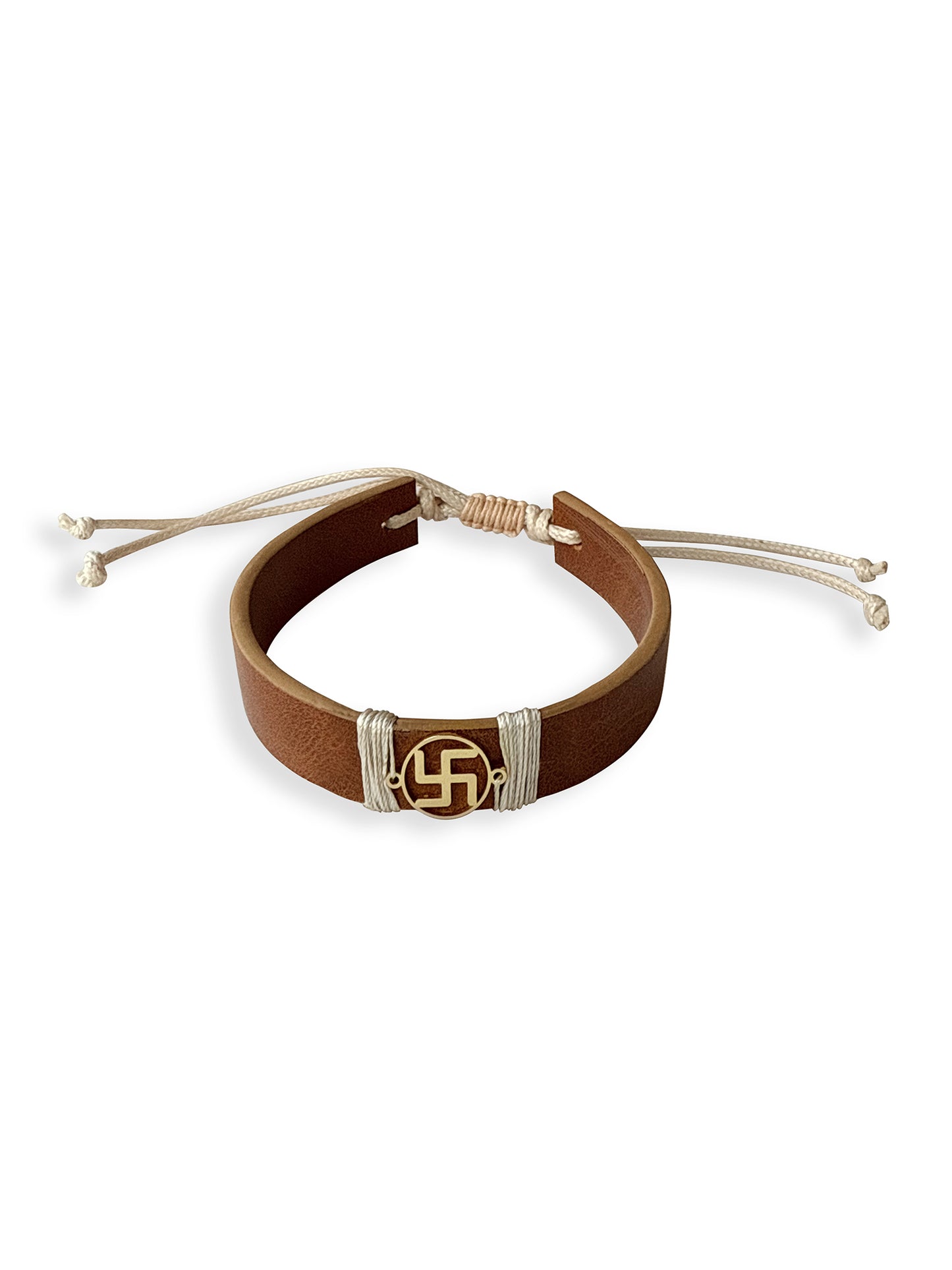 Tann Swastik Vegan Leather Band