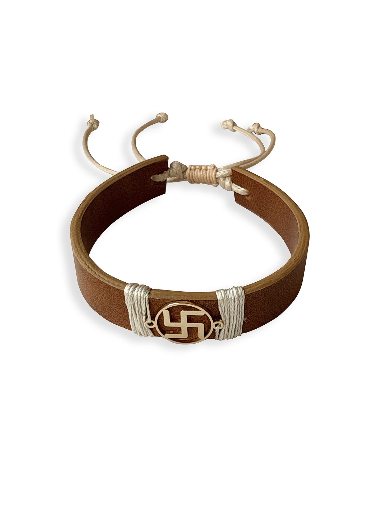 Tann Swastik Vegan Leather Band