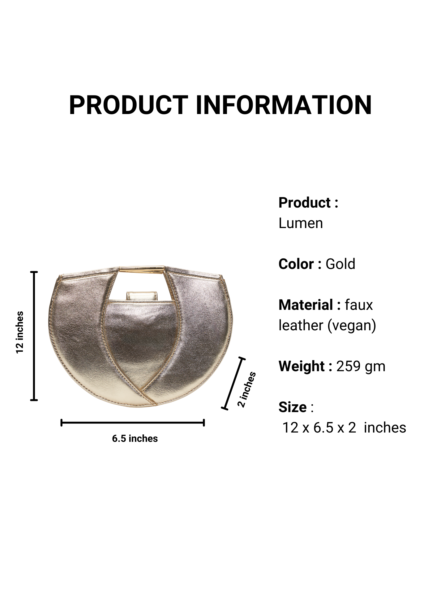 Gold Lumen Handbag