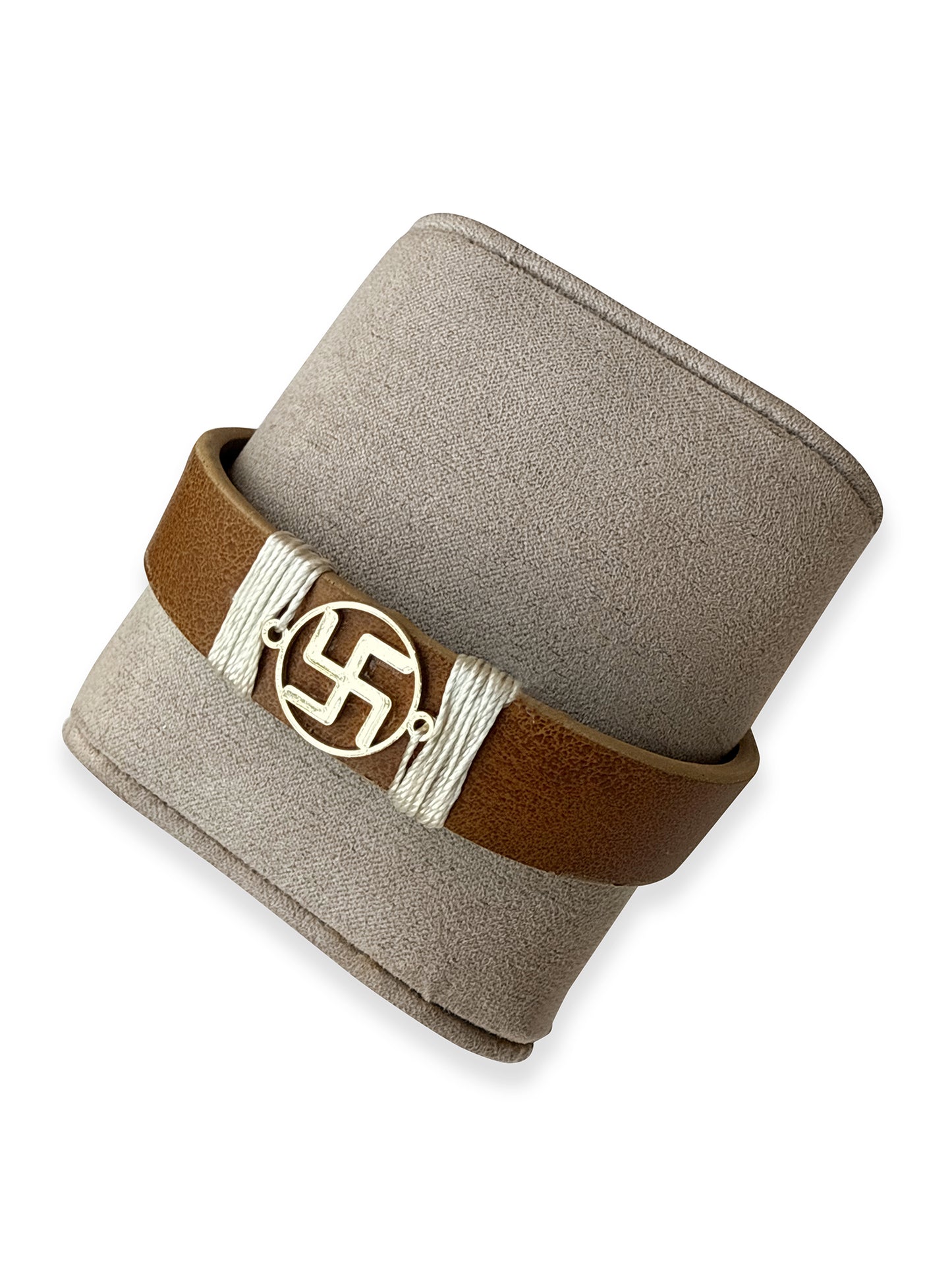 Tann Swastik Vegan Leather Band