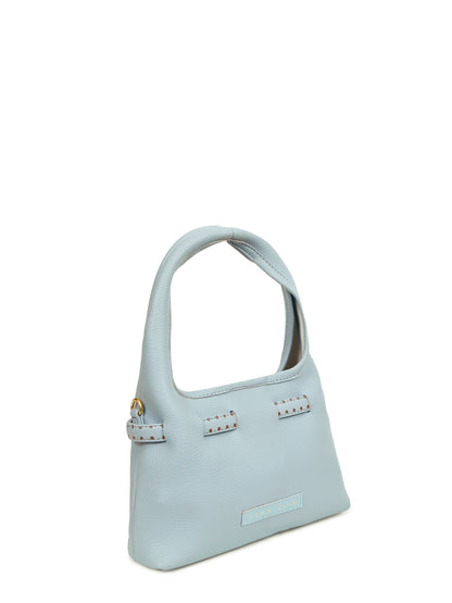 Blue Polka Mini Hobo Bag