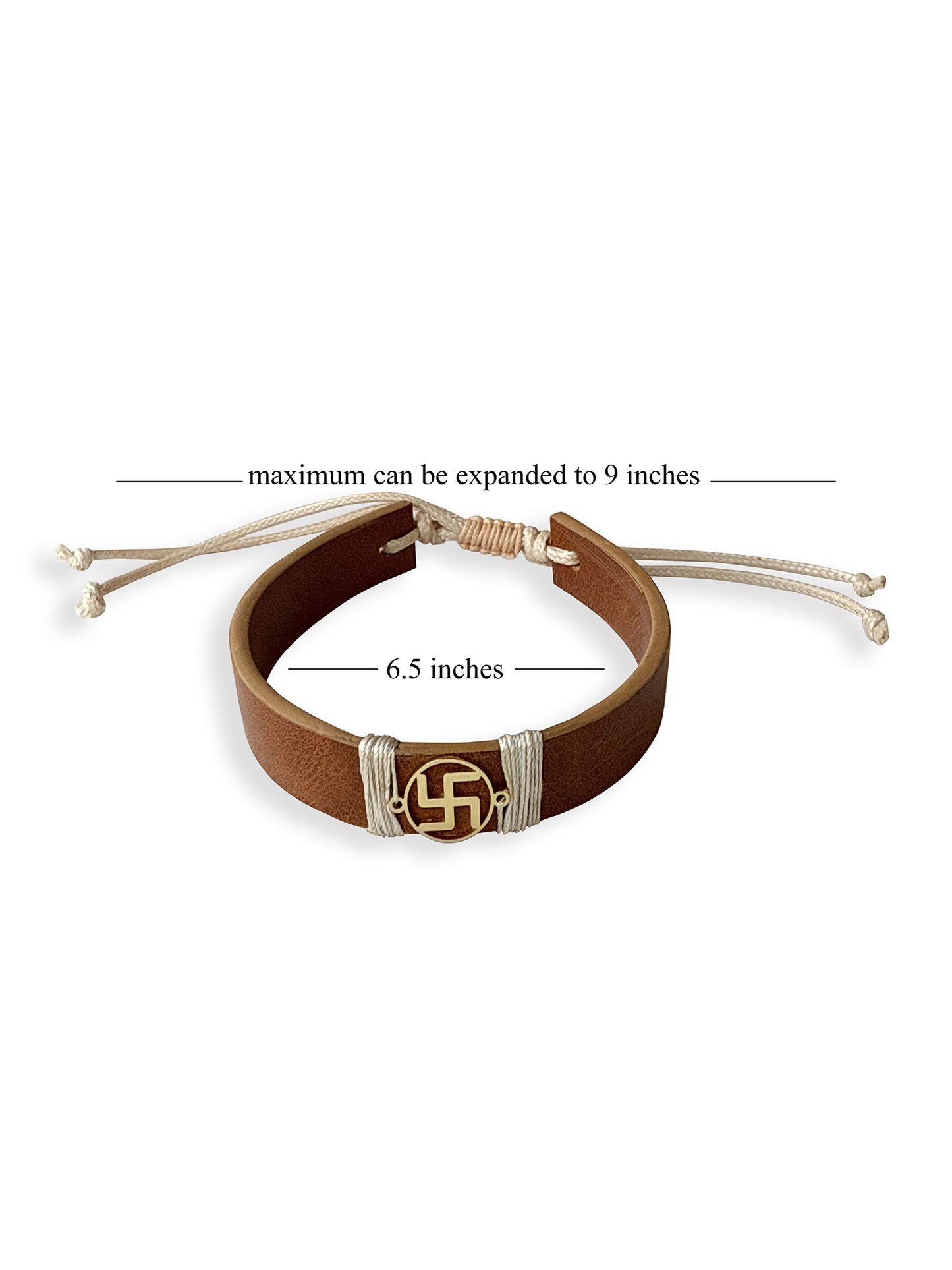Tann Swastik Vegan Leather Band