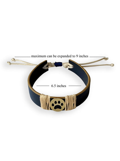 Blue Paw Vegan Leather Band