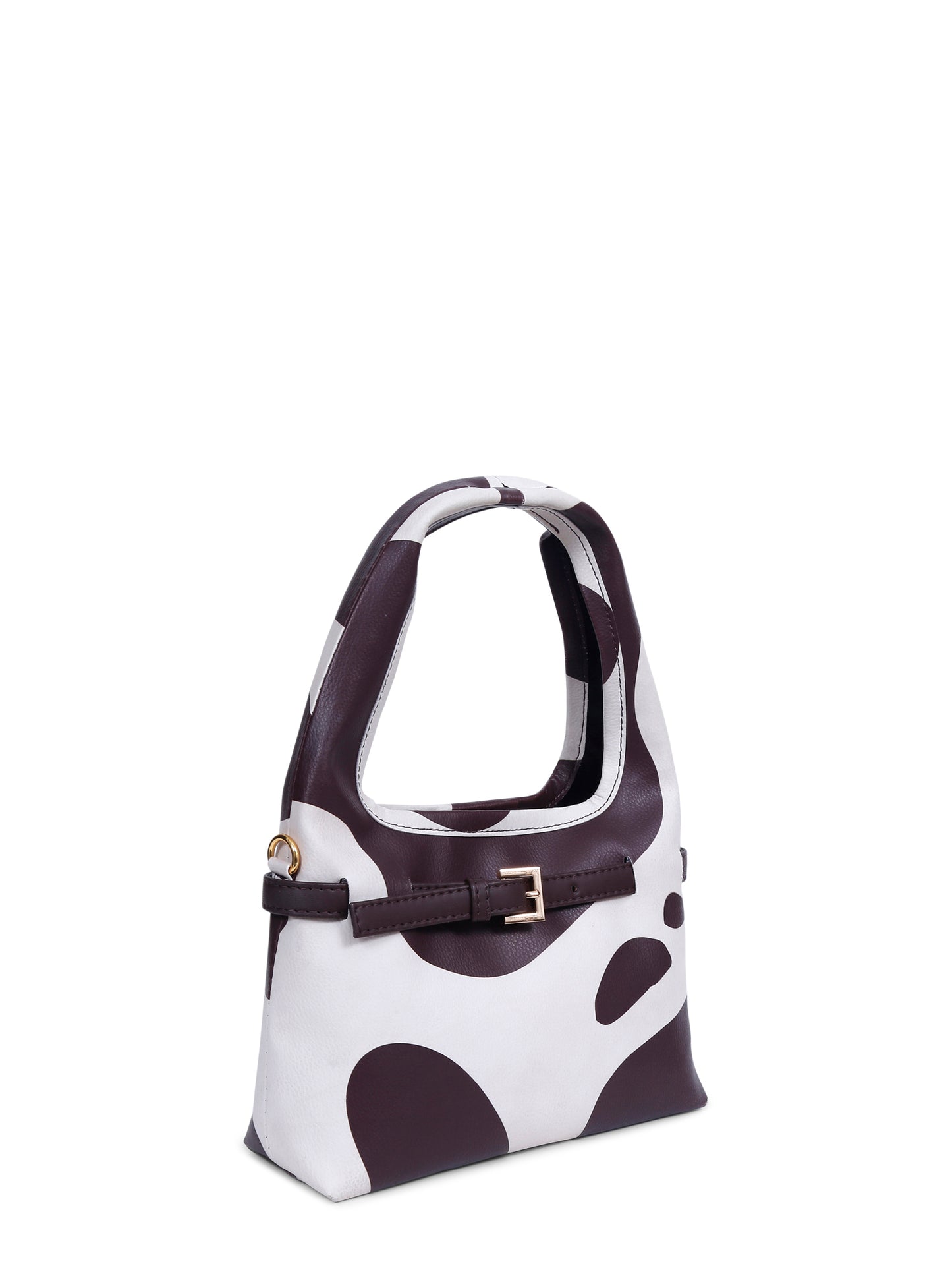 Cow Printed Mini Hobo Bag