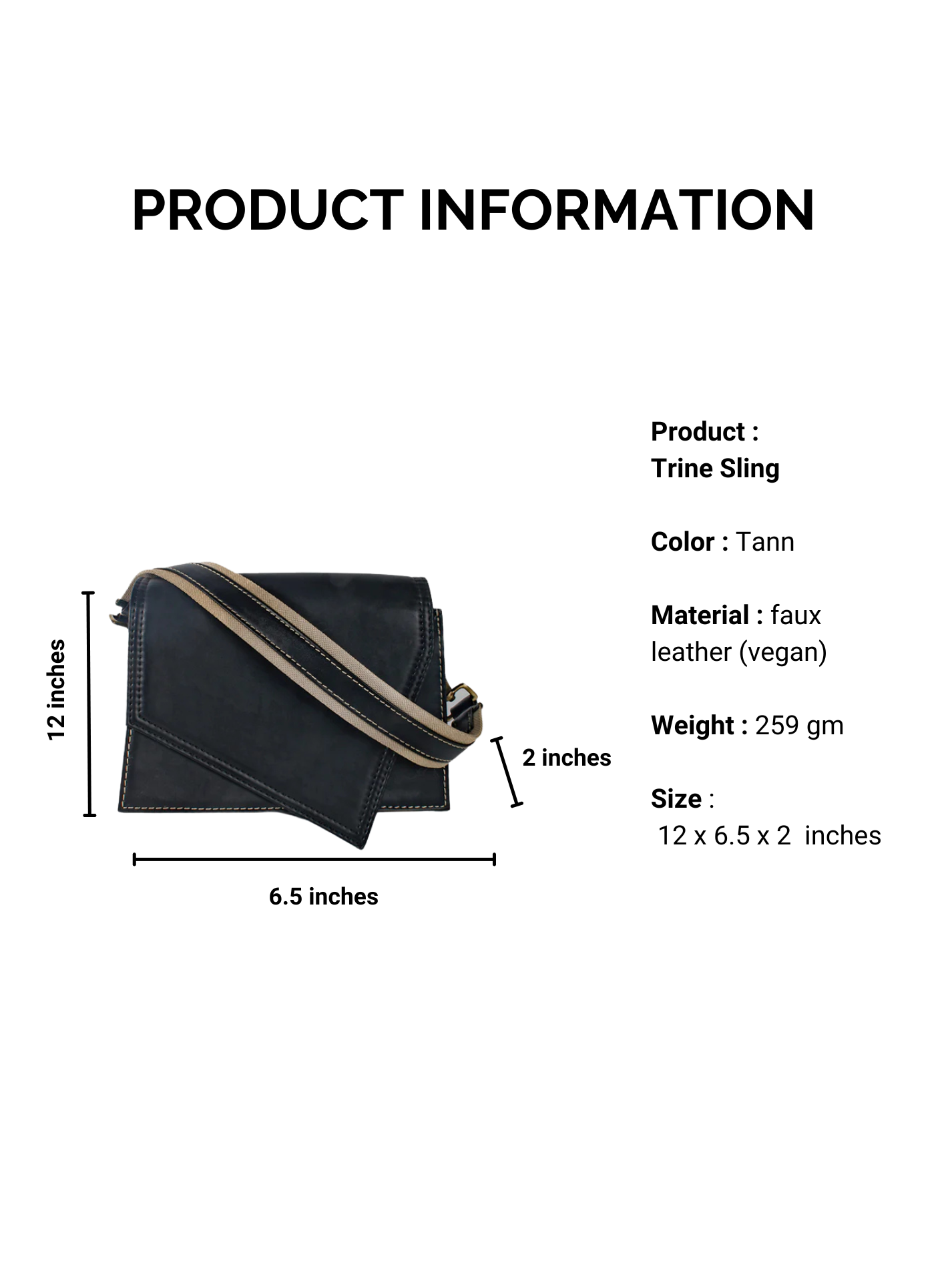 Black Trine Sling