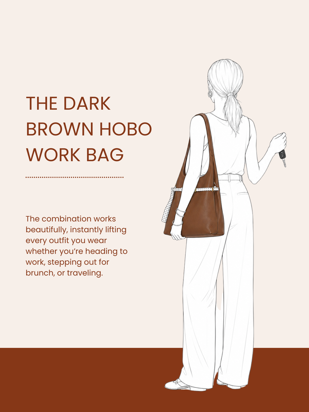 Dark Brown Hobo Work Bag