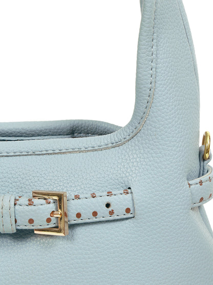 Blue Polka Mini Hobo Bag