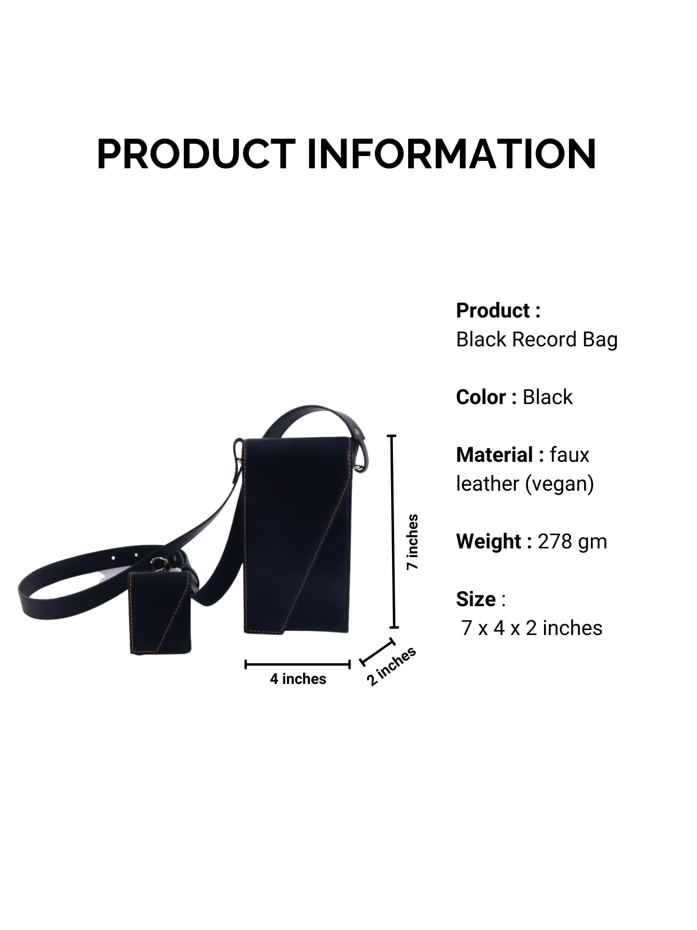 Black Record Bag