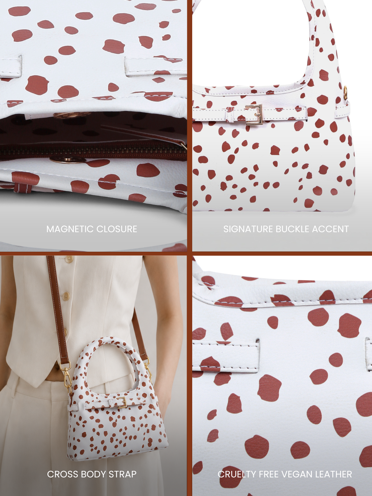 Dotted Mini Hobo Bag
