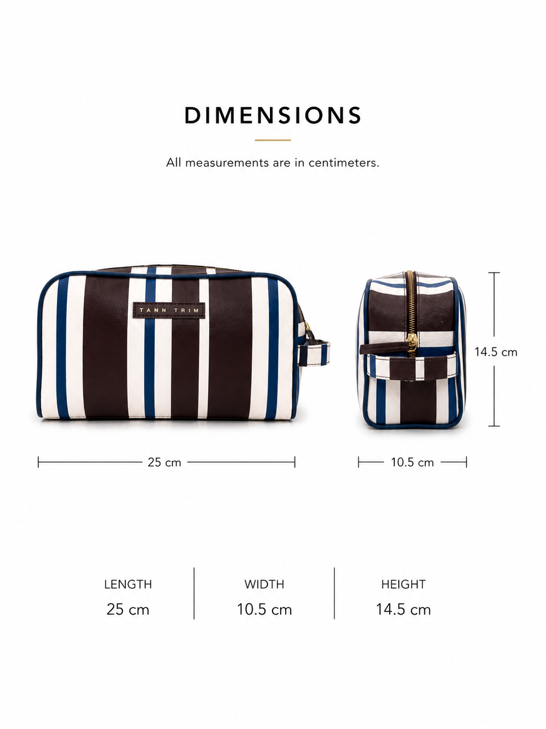 The Stripe Travel Kit- Indigo
