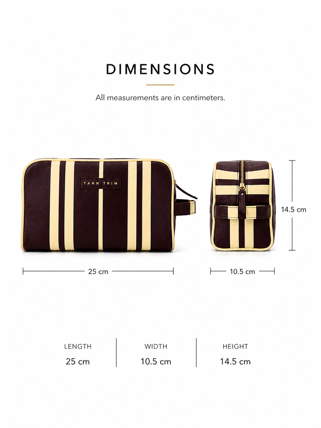 The Stripe Travel Kit- Butter Yellow