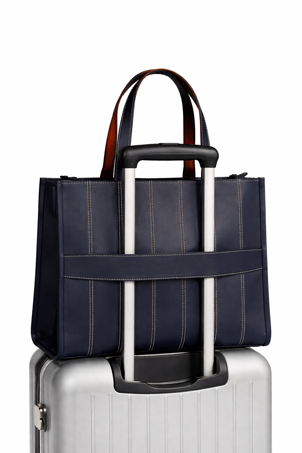 The Stacker Tote- Navy Blue