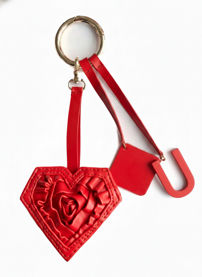 Heart & Initial Bag Charm