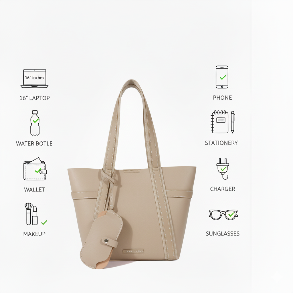 Beige Trooper Tote