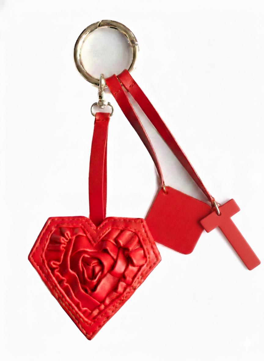 Heart & Initial Bag Charm