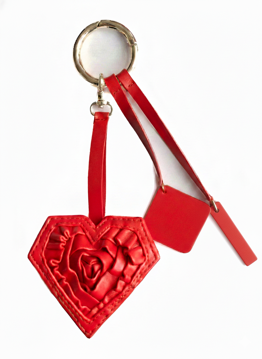 Heart & Initial Bag Charm