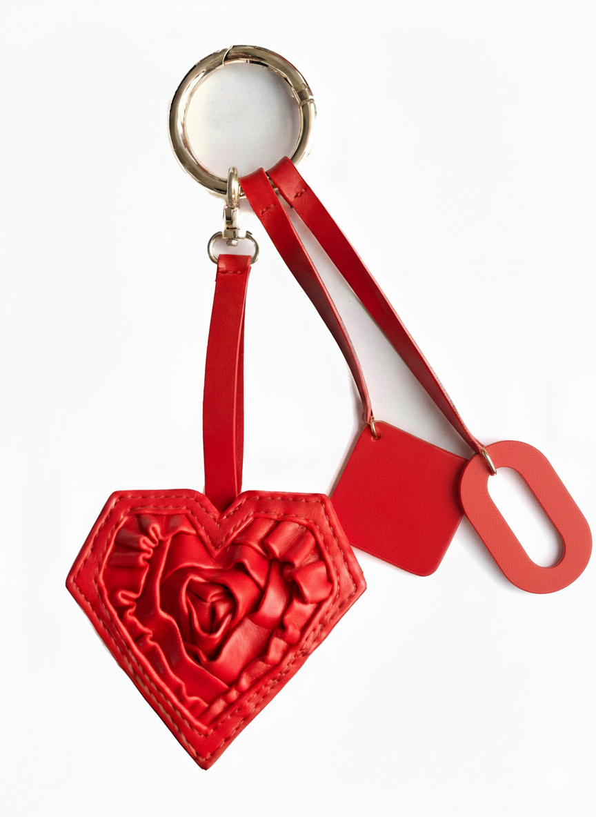 Heart & Initial Bag Charm
