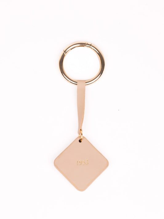Beige Rhombus Bag Charm