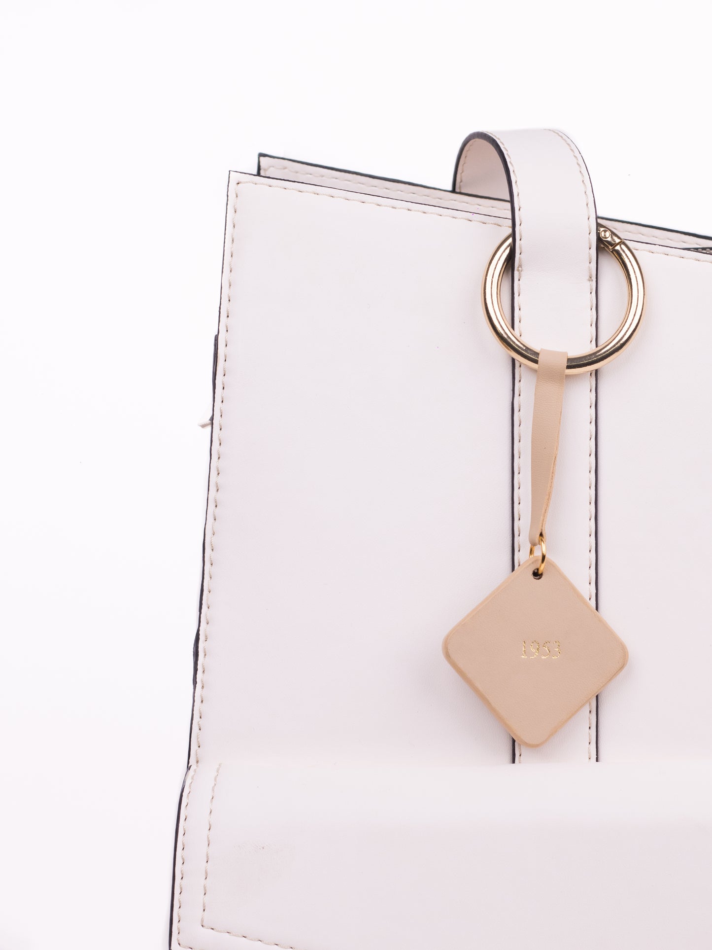 Beige Rhombus Bag Charm