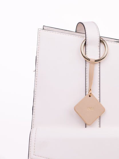 Beige Rhombus Bag Charm