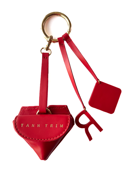 Heart & Initial Bag Charm