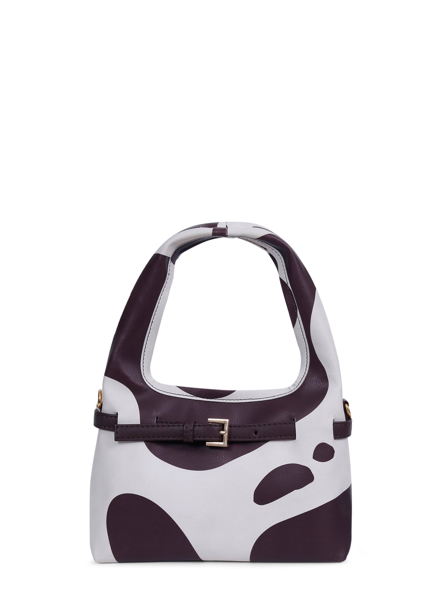 Cow Printed Mini Hobo Bag