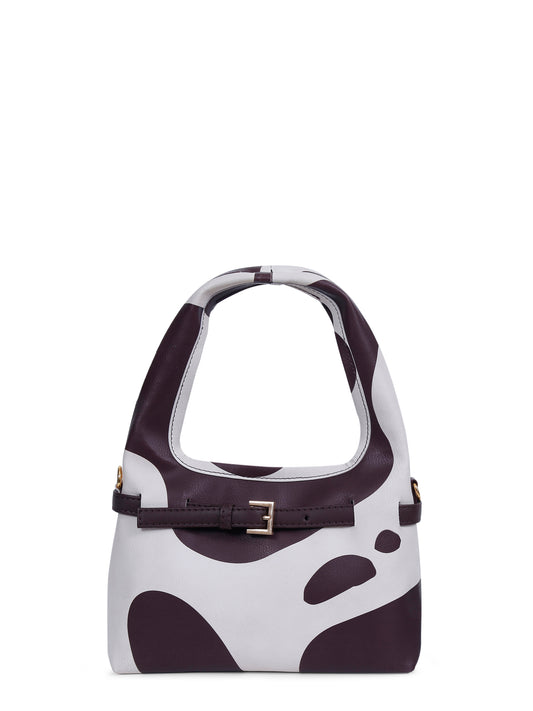 Cow Printed Mini Hobo Bag