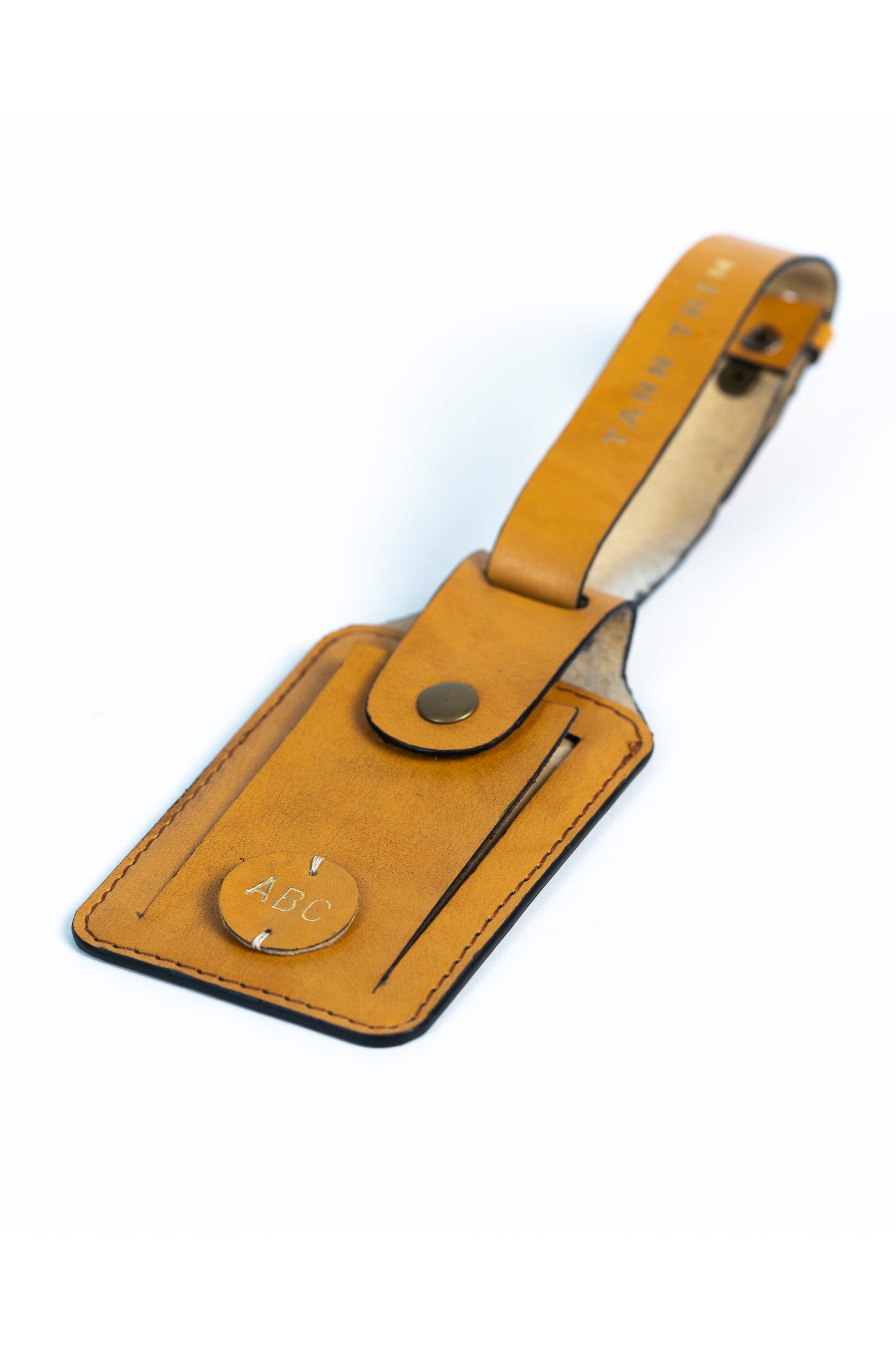 Luggage Tag: Orange & Green