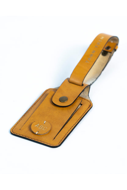 Luggage Tag: Orange & Green