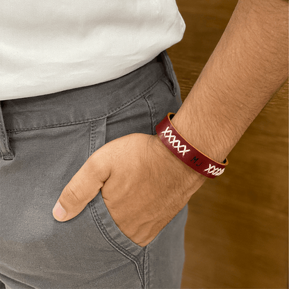 Maroon hand-crafted band
