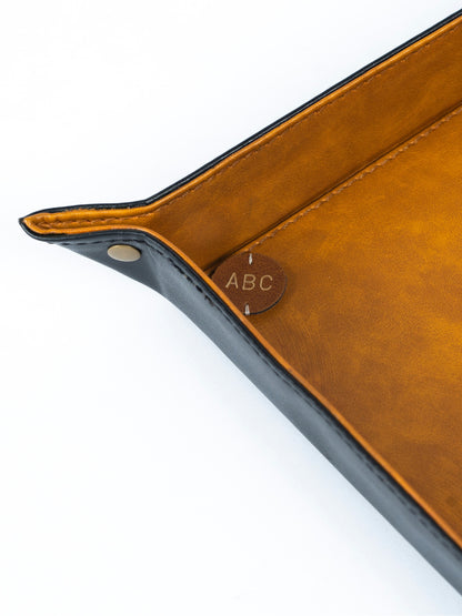 The Desk Tray: Blue & Brown