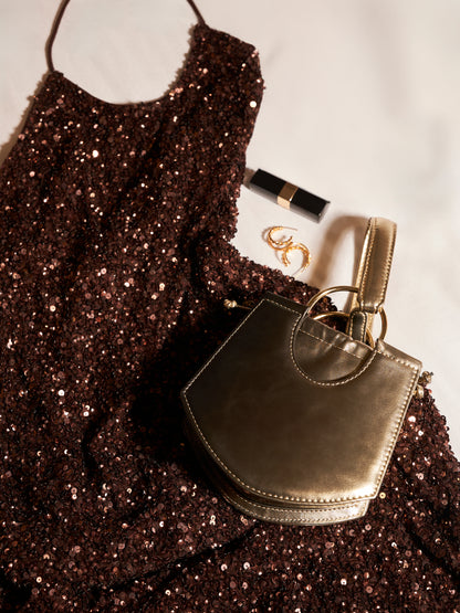 Gold Scrunchie Wristlet