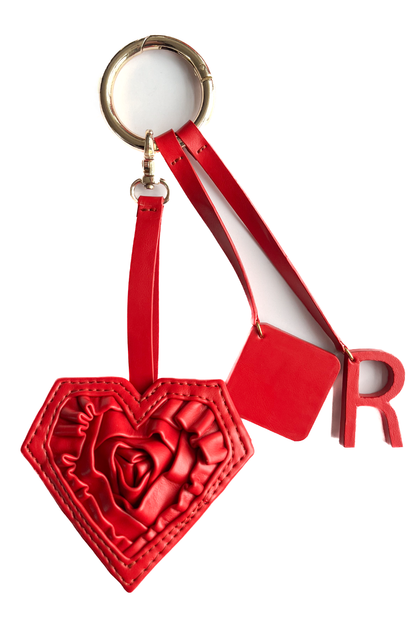 Heart & Initial Bag Charm