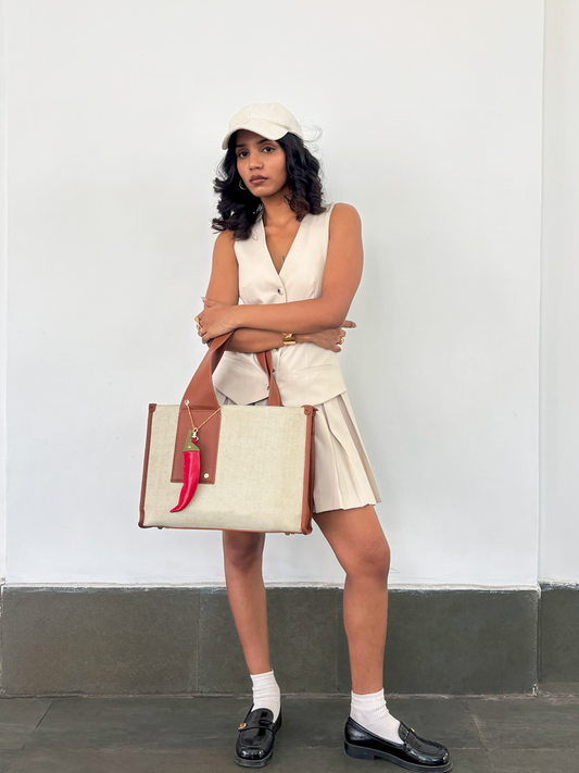 The Mirchi Square Canvas Tote