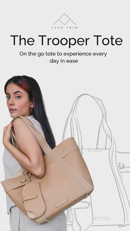 Beige Trooper Tote